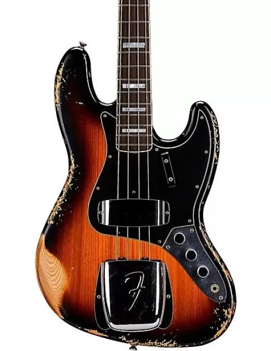 Fender Custom Shop Limited-Edition Custom Jazz Bass Heavy Relic Faded 3-Color Sunburst