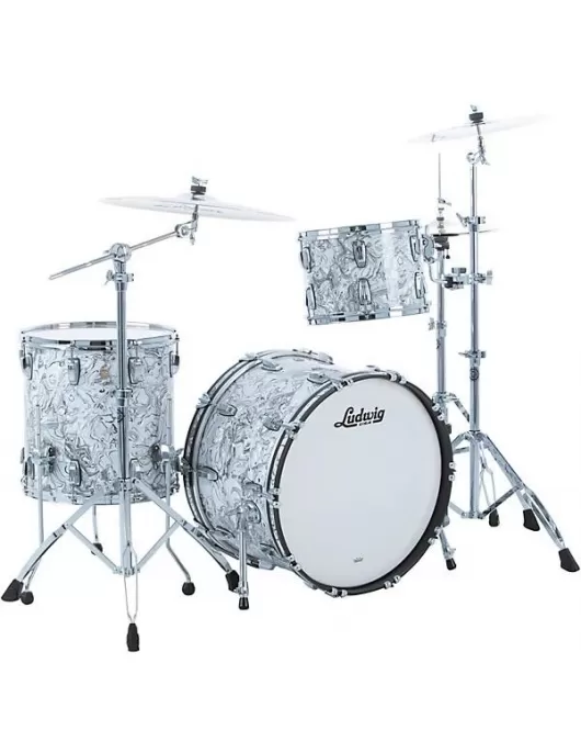 Ludwig Classic Maple 3-Piece Fab Shell Pack With 22" Bass Drum White Mosaic