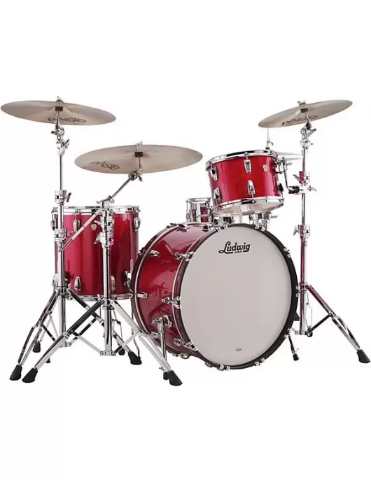 Ludwig Classic Maple 3-Piece Pro Beat Shell Pack With 24" Bass Drum Red Sparkle