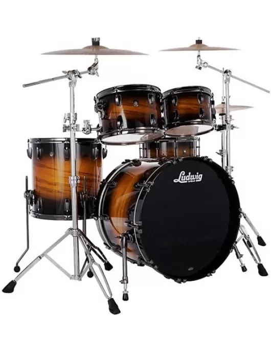 Ludwig Maple Exotic 4-Piece Studio Shell Pack with 22 in. Bass Drum Gold Burst