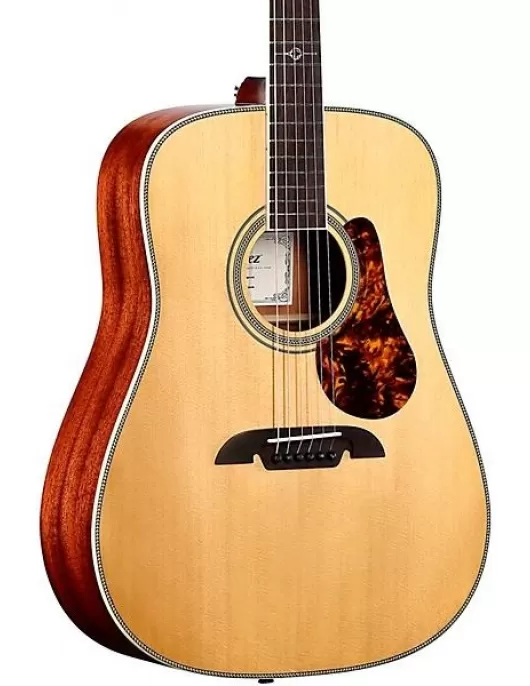 Alvarez MD60 Herringbone Dreadnought Acoustic Guitar Natural