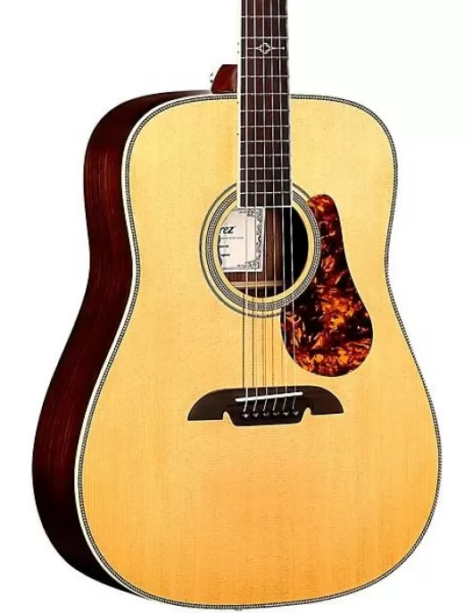 Alvarez MD70e Herringbone Dreadnought Acoustic-Electric Guitar Natural
