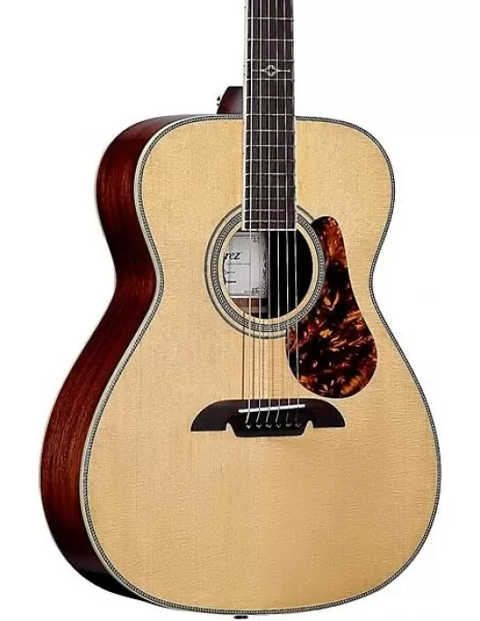 Alvarez MF60E Herringbone Folk-OM Acoustic-Electric Guitar Natural