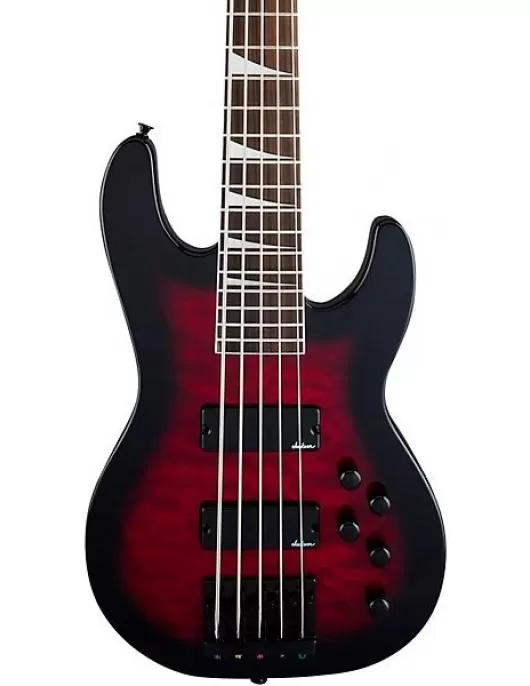 Jackson JS Series Concert Bass JS3VQ 5-String Transparent Red Burst