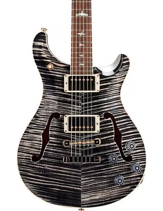 PRS Wood Library McCarty 594 Hollowbody II Platinum Limited-Edition Electric Guitar Charcoal