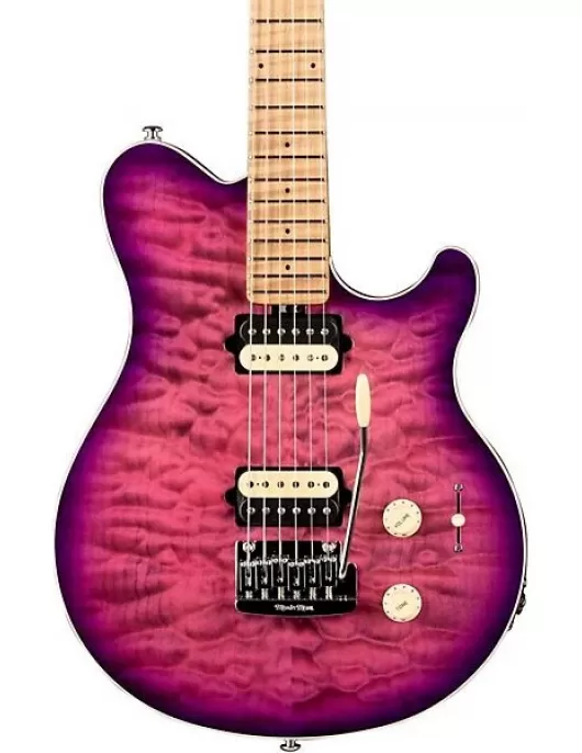 Ernie Ball Music Man Axis Super Sport Electric Guitar Quilt Top Olallieberry