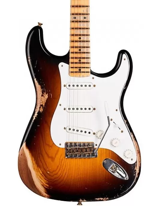 Fender Custom Shop 70th Anniversary 1954 Stratocaster Heavy Relic Limited Edition Electric Guitar Wide Fade 2-Color Sunburst