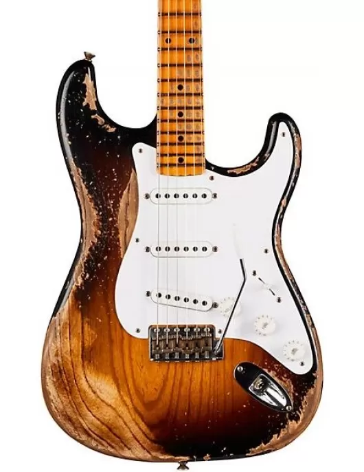 Fender Custom Shop 70th Anniversary 1954 Stratocaster Super Heavy Relic Limited-Edition Electric Guitar Wide Fade 2-Color Sunburst